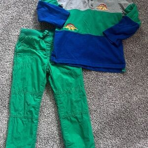 Gymboree Green and Blue Dinosaur Matching Set